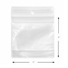 KL Rubber Resealable Polyethylene Bag With White Id Block & Hang Hole - 2 Mil - 3" x 3” - 1000 Pack-White ID block for easy labeling, coding, or instructions
