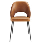 Modway Nico Vegan Leather Dining Chair - Black/Tan - 2 Pack-8