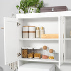 HOMCOM 71" H Kitchen Pantry Cabinet with Adjustable Shelf and Drawer - High Gloss White-High gloss effect fronts add a sleek and modern touch 