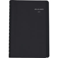 AT-A-GLANCE 2027 Daily Appointment Book - 8" H x 4-7/8" W - Black - Bilingual-12 months: January 2027 - December 2027