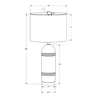 Monarch Specialties 28" H Contemporary Table Lamp - Grey Resin / Black Shade-Backed by a 2 year limited warranty against any defects providing peace of mind for a quality made accent lighting