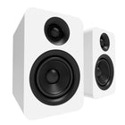 Kanto YUP4W Passive 4" Bookshelf Speakers with 1" Silk Dome Tweeter and 4" Kevlar Woofer - White-4" Kevlar Drivers