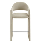 Modway Talia 41" Upholstered Fabric Bar Stool - Linen-Arrives Fully Assembled