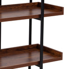 Flash Furniture Mayfair Rustic Wood Grain Finish Storage Shelf with Black Metal Frame-Floor Glides