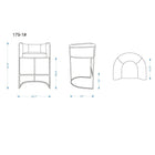 Manhattan Comfort Cosmopolitan 23.7" Mid-Century Modern Faux Leather Upholstered Bar Stool - Camel and Black - 3 Pack-Built-In Seat Cushion Upholstered in Faux Leather with High Density Foam Filled Padding