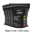 Gritt Commercial Surface Care All-Purpose Cleaning Wipes - Fresh Scent - 8" x 6" - 800 Wipes Per Roll - 4 Pack-Wipe Count: 800 wipes/roll, 3,200 total wipes