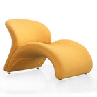 Manhattan Comfort Rosebud 30.3" Modern Wool Blend Upholstered Accent Chair - Yellow - 2 Pack-Framed Made of Metal with 3 Geometric Legs
