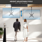 Mount-It! Full Motion Height Adjustable Ceiling TV Mount-Weight Capacity: 99 lb