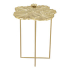 Zuo Lotus Side Table - Gold-Supports up to 35 lb