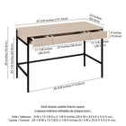 Hudson&Canal Nolan 48" Writing Desk - Alder White-8