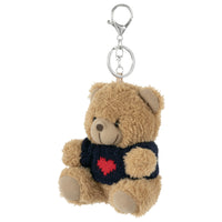 Merangue Teddy Bear with Sweater Keychain-Easy to attach to bags, backpacks, or keyrings