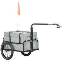 Aosom Bike Cargo Trailer-Triple safety visibility details alert others from multiple directions
