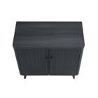 Manhattan Comfort Jodie 31.1" Mid-Century Modern Accent Cabinet - Charcoal Grey-Home Assembly Required. All Hardware Included