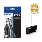 Epson T822 Ink Cartridge - Standard Capacity - Black-Worry-free handling - smudge, fade and water resistant prints 