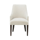 Manhattan Comfort Beever 24" Modern Chenille Upholstered Dining Armchair - Cream-Modern Dining Armchair with Backrest Perfect for Dining Room Use