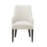 Manhattan Comfort Beever 24" Modern Chenille Upholstered Dining Armchair - Cream-Modern Dining Armchair with Backrest Perfect for Dining Room Use