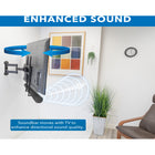 Mount-It! Universal Soundbar Mount Brackets - Wall Installation-Enhance your sound by swivelling your sound bar with your TV for fully balanced sound in any direction