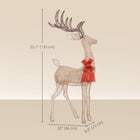 Outsunny Light Up Reindeer Christmas Decoration with 137 LED Lights - Gold-Powder-coated steel frame resists rust and wear 
