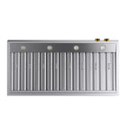 KUCHT KRH480-GL-C 48" 1200 CFM Wall Mounted Range Hood with Digital Controls - Stainless Steel/Gold-Equipped with two LED lights this seamless design pro-style range hood will give you better visibility while cooking and enhance the look of your pro-style Kucht range