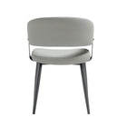 Manhattan Comfort Luce 22" Modern Textured Leatherette Upholstered Dining Chair - Stone Grey-Home Assembly Required. All Hardware Included