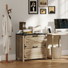 HOMCOM File Cabinet with 2 Drawers - Grey Wash-Drawers feature adjustable bars for letter, A4, and legal files