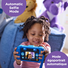 VTech KidiZoom Camera Pix FX Blue - Bilingual-This real digital camera for kids is great for preschool-age kids to explore their creativity; makes an exciting unisex gift for holidays, birthdays, school rewards or just because