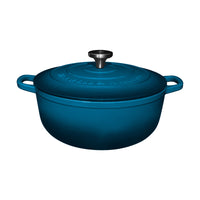Maxwell & Williams Cast Iron - Midnight Blue - Round Casserole - 37cm-Made of Cast Iron