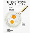 Gotham Steel Ultra Performance Ceramic and Aluminum Non-Stick 10" Frying Pan - Navy with Gold Handles-Ultra nonstick ceramic surface: healthy cooking is just a step away, thanks to a nonstick surface that's 2x more durable than previous generations, minimal to no oil or butter is needed, and they're designed to properly conduct heat so food cooks evenly