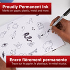 Paper Mate Sharpie - Permanent Marker - Ultra Fine Point - Black - 2 Pack-permanent black