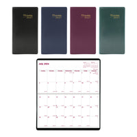Brownline 2027 18-Month Monthly Pocket Planner with Stitched Binding - 6-1/2" x 3-1/2" - Assorted Colours-18-Month: July 2026 to December 2027