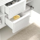 Modway Render 48" Double Sink Compatible Bathroom Vanity Cabinet - White-Full-Extension Drawers