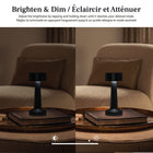 Bell and Howell The Chelsea 8.4" Modern Cordless Rechargeable Led Table Lamp - Black-3 dimmable light modes