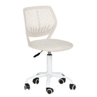 Homy Casa Colorful Fabric Teen Task Chair - Beige-Adjustable Height: Customize the chair’s height with a 4.7-inch adjustable range to suit your comfort needs