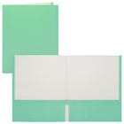 Staples Twin Pocket Portfolio - Letter Size - Mint-Paper cover with mint exterior