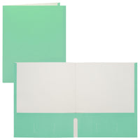 Staples Twin Pocket Portfolio - Letter Size - Mint-Paper cover with mint exterior