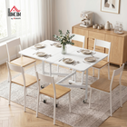HOMCOM 47.2" Lockable Wheel Mobile Drop Leaf Folding Dining Table for 2-4 - White-Steel frame is strong and supportive