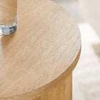 Modway Silas Round Wood Side Table - Natural-X-Shaped Base