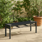 Zuo Iska Bench - Black-Dimensions: 14.8" L x 47.2" W x 17.7" H