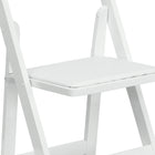 Flash Furniture HERCULES Series White Wood Folding Chair with Vinyl Padded Seat-Beechwood Construction