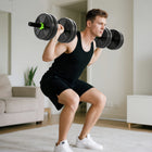 Soozier Adjustable Dumbbell Set - 33 lb-Includes 4 x 4 lb (2 kg) and 4 x 3.3 lb (1.5 kg) plates to customize your desired weight