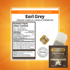 Twinings Earl Grey Creamy Vanilla Black Tea Bags - 20 Pack-Steep one tea bag in freshly boiled water for 3 to 5 minutes according to desired strength