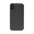 Gry Mattr Genuine Leather Folio Wallet Case for iPhone X, XS - Charcoal-Card Utility Pocket