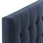 Modway Lily Upholstered Fabric Twin Headboard - Navy-Twin Wood Post distance -36 inches