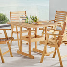 Modway Hatteras 36" Square Outdoor Patio Eucalyptus Wood Dining Table - Natural-FSC Certified Eucalyptus Wood