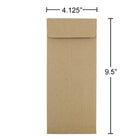 JAM Paper #10 Policy Envelopes, 4 1/8 x 9.5, Brown Kraft Paper Bag, 1000 Pack (3965615B)-Opening: Open end