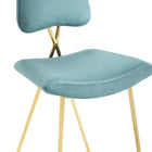 Modway Ponder Performance Velvet Counter Stool - Sea Blue-8