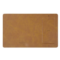 General Supply Goods + Co PU Leather Qi Charging Mouse Pad - Cognac-Works with other Qi-enabled devices and accessories.