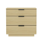 Manhattan Comfort Payton 26" Modern Nightstand - Natural Oak/Black-Modern Nightstand for Bedroom and Living Room Use
