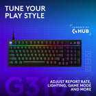 Logitech G316 X 98 Gaming Keyboard - Tactile - Black-9