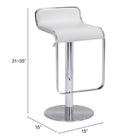Zuo Equino Barstool - White-6